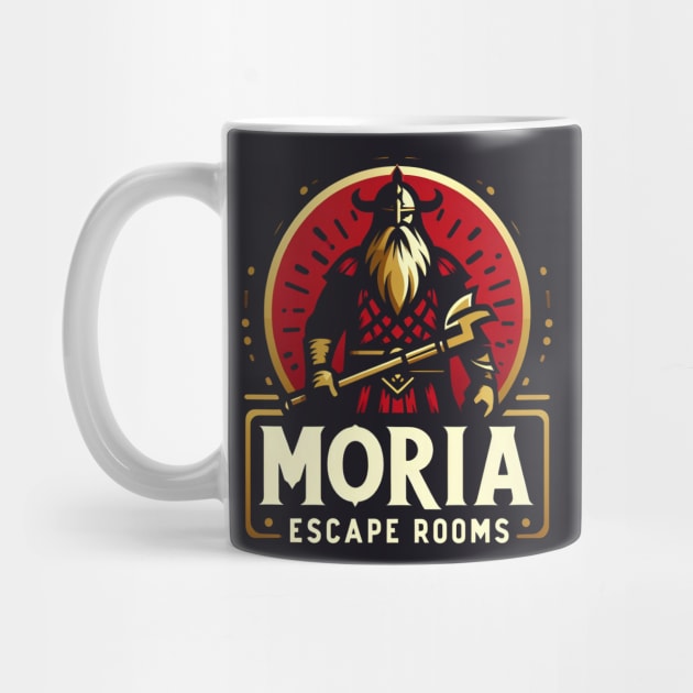 Moria Escape Rooms - Dwarven Warrior - Logo - Fantasy by Fenay-Designs